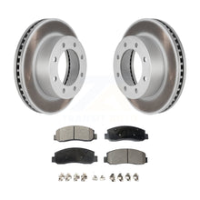 Charger l&#39;image dans la galerie, Front Coated Disc Brake Rotors &amp; Ceramic Pad Kit For Ford F-250 Super Duty F-350