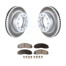 Load image into Gallery viewer, Front Coated Disc Brake Rotors &amp; Ceramic Pad Kit For Ford F-350 Super Duty F-250