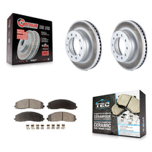 Load image into Gallery viewer, Front Coated Disc Brake Rotors &amp; Ceramic Pad Kit For Ford F-350 Super Duty F-250