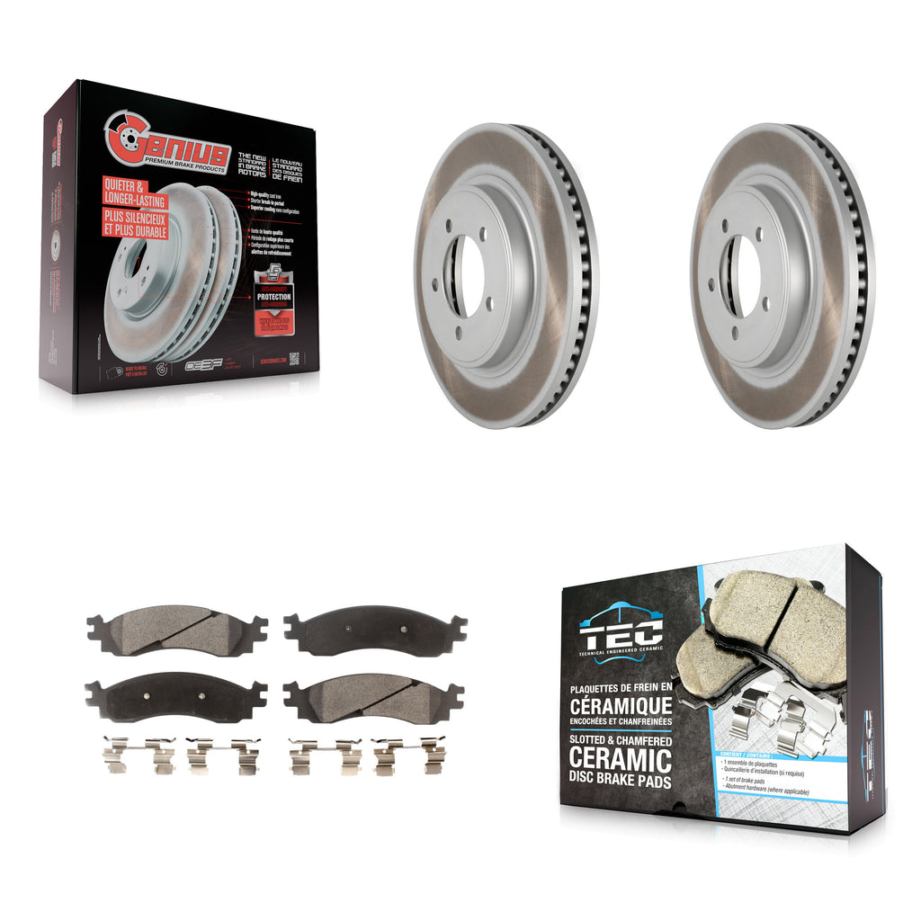 Front Coat Disc Brake Rotor Ceramic Pad Kit For Ford Explorer Sport Trac Mercury