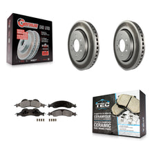 Load image into Gallery viewer, Front Coated Brake Rotor &amp; Ceramic Pad Kit For Ford Expedition Lincoln Navigator