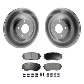 Front Coated Disc Brake Rotors And Ceramic Pads Kit For Ford Edge Lincoln MKX