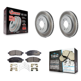 [Front] 2009 Ford F-150 With 6 Lug Wheels Premium Coated Rotors & Ceramic Pads Brake Kit For Max Braking