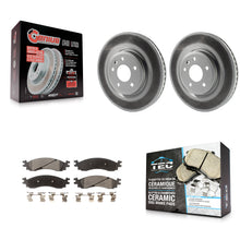 Load image into Gallery viewer, [Front] 2010-2012 Ford Taurus SHO Premium Coated Rotors &amp; Ceramic Pads Brake Kit For Max Braking