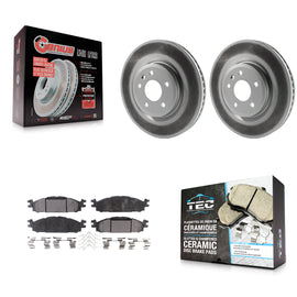 Front Coat Brake Rotor Ceramic Pad Kit For Ford Explorer Taurus Flex Lincoln MKT