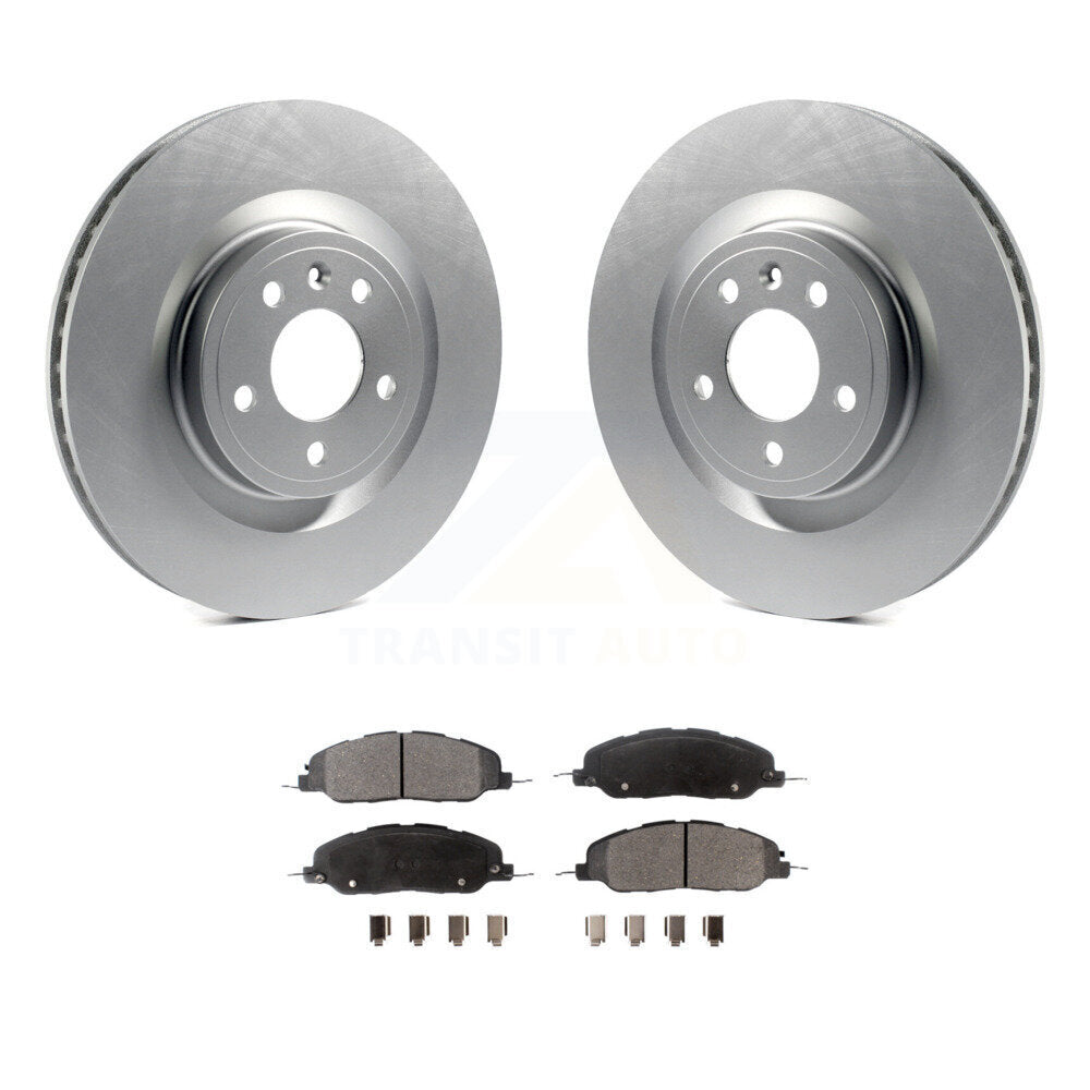 Front Coated Disc Brake Rotors And Ceramic Pads Kit For Ford Mustang