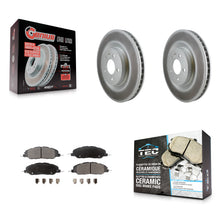 Load image into Gallery viewer, Front Coated Disc Brake Rotors And Ceramic Pads Kit For Ford Mustang