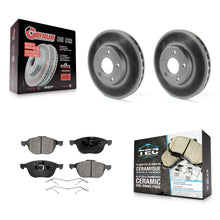 Charger l'image dans la galerie, Front Coated Disc Brake Rotors And Ceramic Pads Kit For Ford Focus C-Max