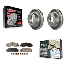Charger l'image dans la galerie, Front Coated Brake Rotor &amp; Ceramic Pad Kit For Ford F-250 Super Duty F-350 F-450