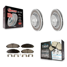 Load image into Gallery viewer, Front Coated Disc Brake Rotors And Ceramic Pads Kit For Ford Mustang