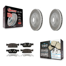 Charger l'image dans la galerie, Front Coated Disc Brake Rotors And Ceramic Pads Kit For Ford Edge