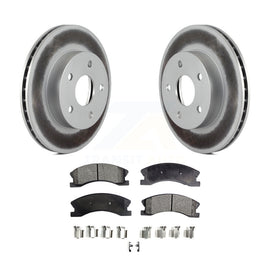 Front Coated Disc Brake Rotors And Ceramic Pads Kit For Jeep Grand Cherokee