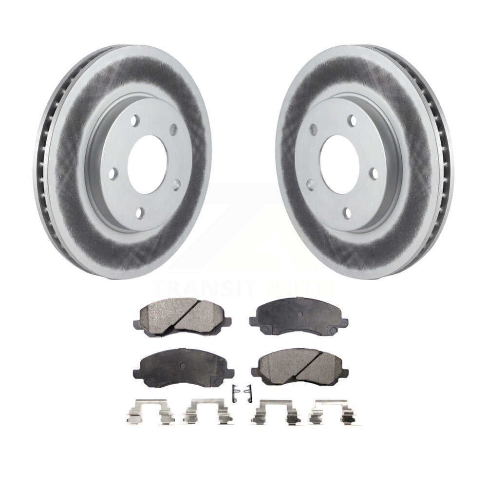 Front Coated Brake Rotors Ceramic Pad Kit For Mitsubishi Galant Chrysler Sebring