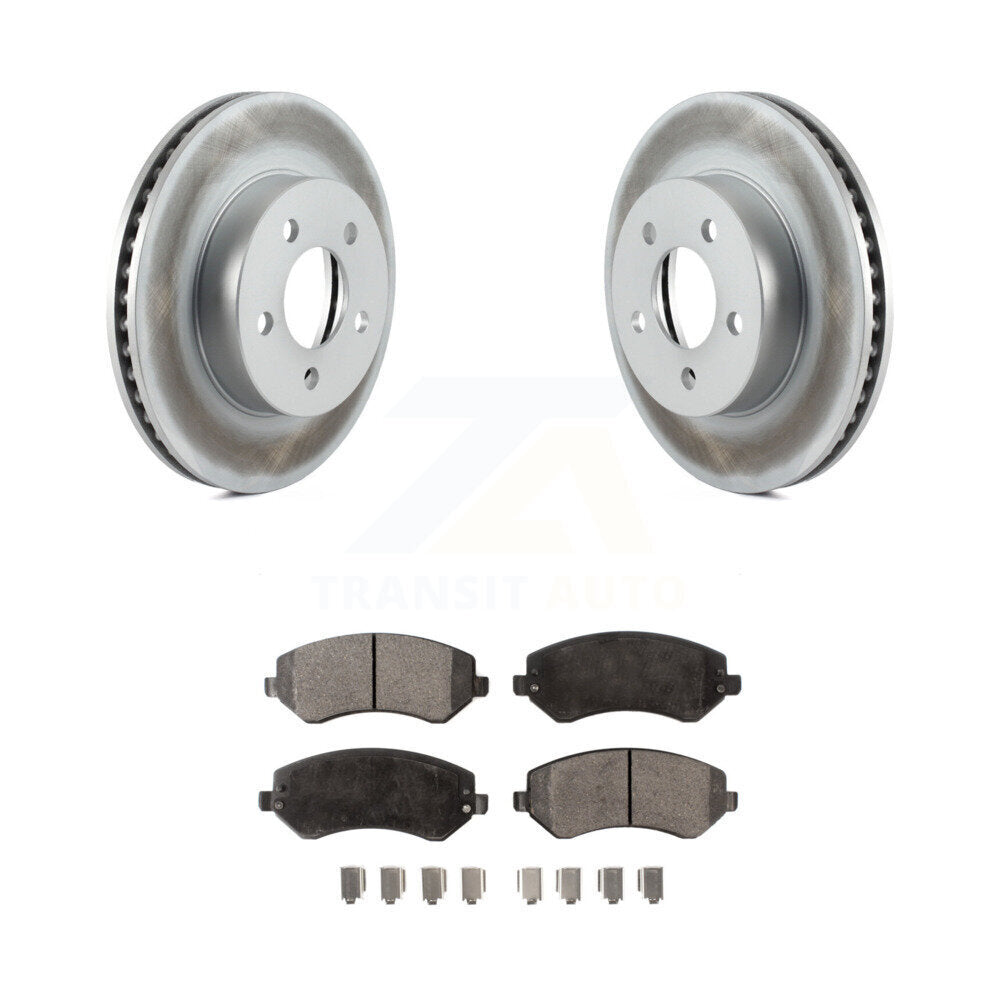 Front Coated Disc Brake Rotors And Ceramic Pads Kit For 2002-2007 Jeep Liberty