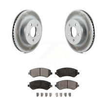 Charger l&#39;image dans la galerie, Front Coated Disc Brake Rotors And Ceramic Pads Kit For 2002-2007 Jeep Liberty