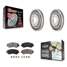 Charger l'image dans la galerie, Front Coated Brake Rotor Ceramic Pad Kit For Dodge Chrysler Town &amp; Country Grand