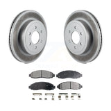 [Front] 2003-2004 Dodge Dakota Premium Coated Rotors & Ceramic Pads Brake Kit For Max Braking