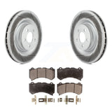 Front Coated Disc Brake Rotors And Ceramic Pads Kit For Dodge Challenger Charger