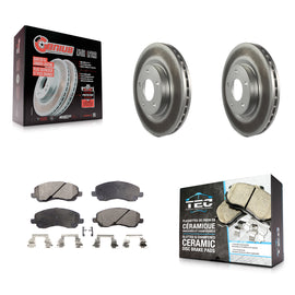 Front Coat Brake Rotor Ceramic Pad Kit For Jeep Dodge Patriot Mitsubishi Compass