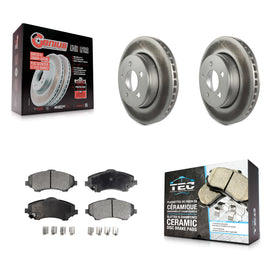 Front Coated Disc Brake Rotors And Ceramic Pads Kit For Jeep Liberty Dodge Nitro
