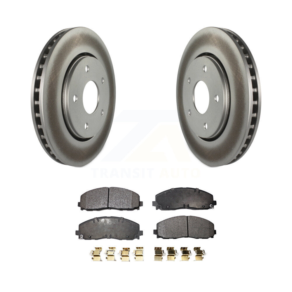 Front Coated Disc Brake Rotors And Ceramic Pads Kit For Dodge Grand Caravan