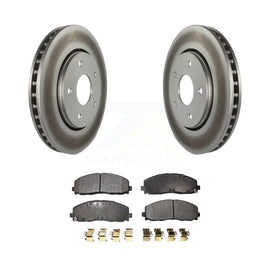 Front Coated Disc Brake Rotors And Ceramic Pads Kit For Dodge Grand Caravan