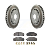 Front Coated Disc Brake Rotors And Ceramic Pads Kit For Dodge Grand Caravan