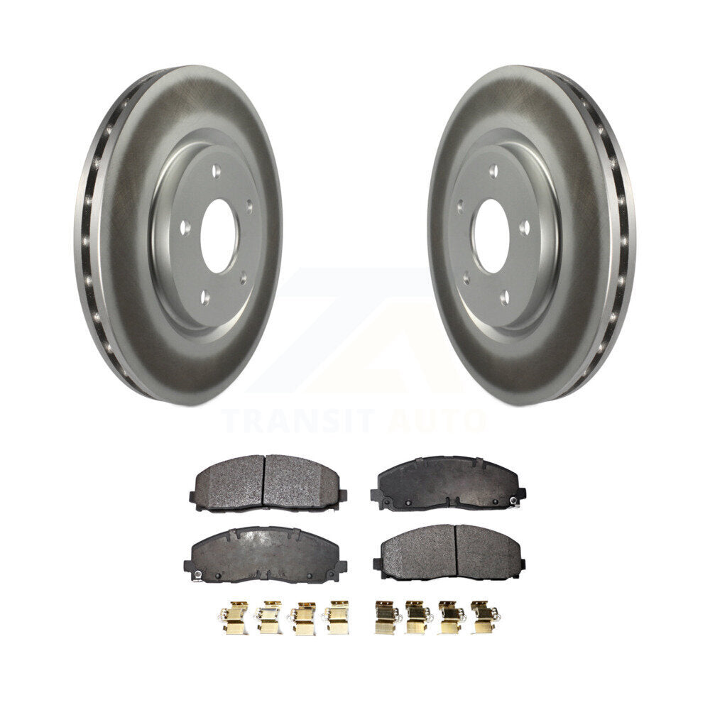 Front Coat Brake Rotors Ceramic Pad Kit For Dodge Grand Caravan Chrysler Journey