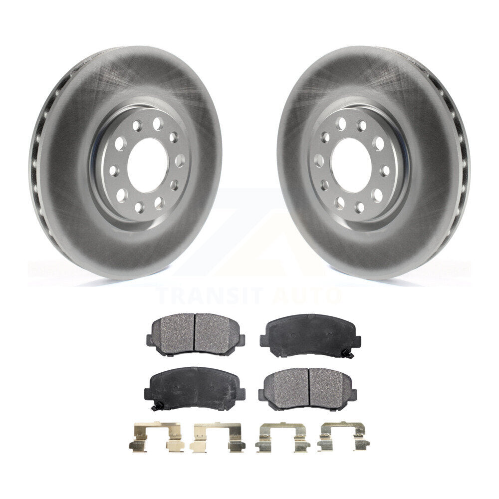 Front Coated Disc Brake Rotors And Ceramic Pads Kit For Dodge Dart Chrysler 200