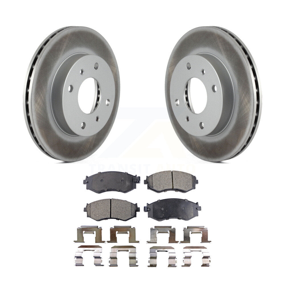 Front Coated Brake Rotor Ceramic Pad Kit For Nissan Sentra 240SX Stanza Infiniti