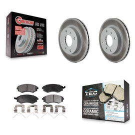 Front Coated Disc Brake Rotors And Ceramic Pads Kit For INFINITI G20
