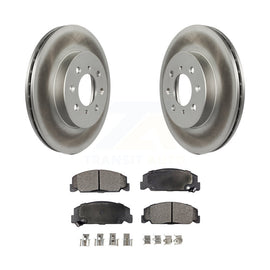 Front Coat Brake Rotors Ceramic Pad Kit For 1997 Honda Civic LX with 4-Wheel ABS