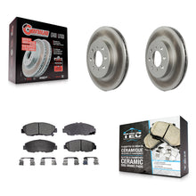 Load image into Gallery viewer, Front Coated Disc Brake Rotor &amp; Ceramic Pad Kit For Honda Civic Insight Acura EL