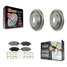 Charger l'image dans la galerie, Front Coated Disc Brake Rotors And Ceramic Pads Kit For Honda Civic Fit del Sol