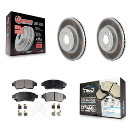 [Front] 1993-1997 Toyota Corolla Geo Prizm Premium Coated Rotors & Ceramic Pads Brake Kit For Max Braking