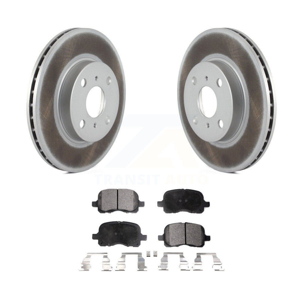 Front Coated Disc Brake Rotor Ceramic Pad Kit For Toyota Corolla Chevrolet Prizm