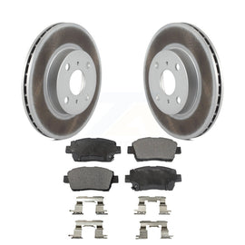 [Front] 2001-2003 Toyota Prius Premium Coated Rotors & Ceramic Pads Brake Kit For Max Braking