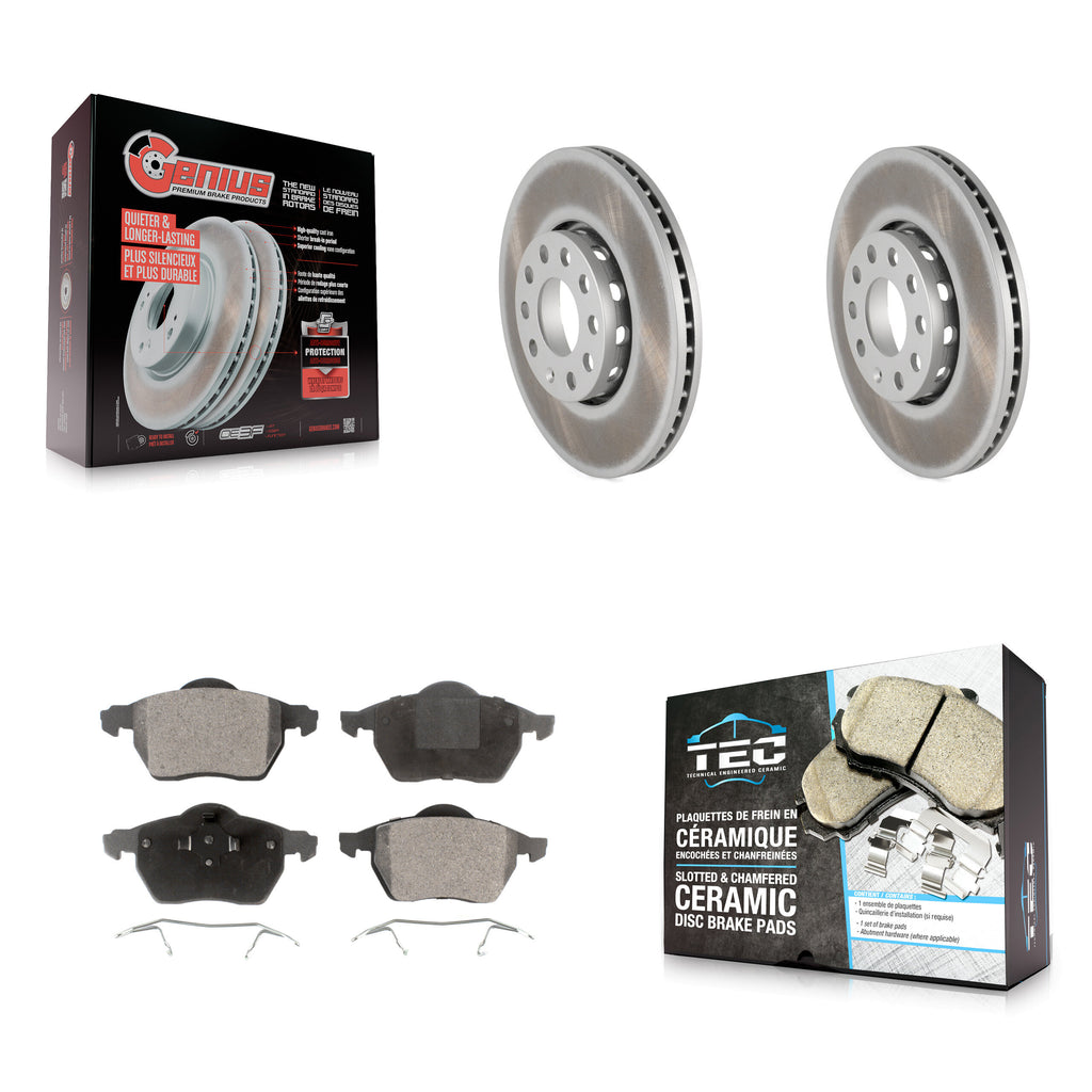 Front Coat Brake Rotors Ceramic Pad Kit For Volkswagen Passat Audi A4 Quattro A6