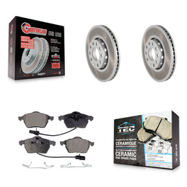 Front Coat Brake Rotors Ceramic Pad Kit For Volkswagen Passat Audi A4 Quattro A6