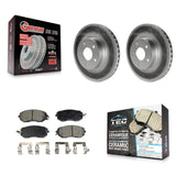 Front Coated Disc Brake Rotors Ceramic Pad Kit For Subaru Impreza Scion FR-S BRZ