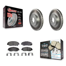 [Front] 2011 Honda Civic GX Premium Coated Rotors & Ceramic Pads Brake Kit For Max Braking