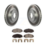 Front Coated Disc Brake Rotor & Ceramic Pad Kit For Honda Accord Civic Acura CSX