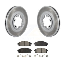 Charger l&#39;image dans la galerie, Front Coated Disc Brake Rotor Ceramic Pad Kit For Nissan Pathfinder INFINITI QX4