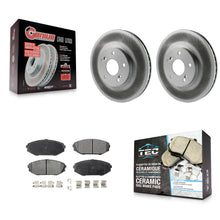 Charger l'image dans la galerie, Front Coated Disc Brake Rotors And Ceramic Pads Kit For Honda Odyssey Acura MDX