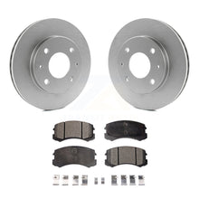 Charger l&#39;image dans la galerie, Front Coated Disc Brake Rotors And Ceramic Pads Kit For Mitsubishi Lancer