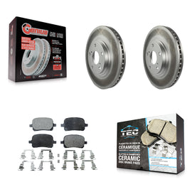 [Front] 1999-2001 Lexus RX300 Premium Coated Rotors & Ceramic Pads Brake Kit For Max Braking