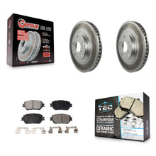 Charger l'image dans la galerie, Front Coated Disc Brake Rotors And Ceramic Pads Kit For Toyota Camry