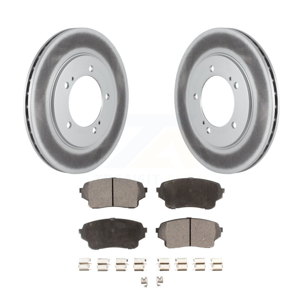 Front Coated Disc Brake Rotors And Ceramic Pads Kit For Suzuki XL-7 Grand Vitara