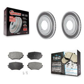 Front Coated Disc Brake Rotors And Ceramic Pads Kit For Suzuki Grand Vitara XL-7