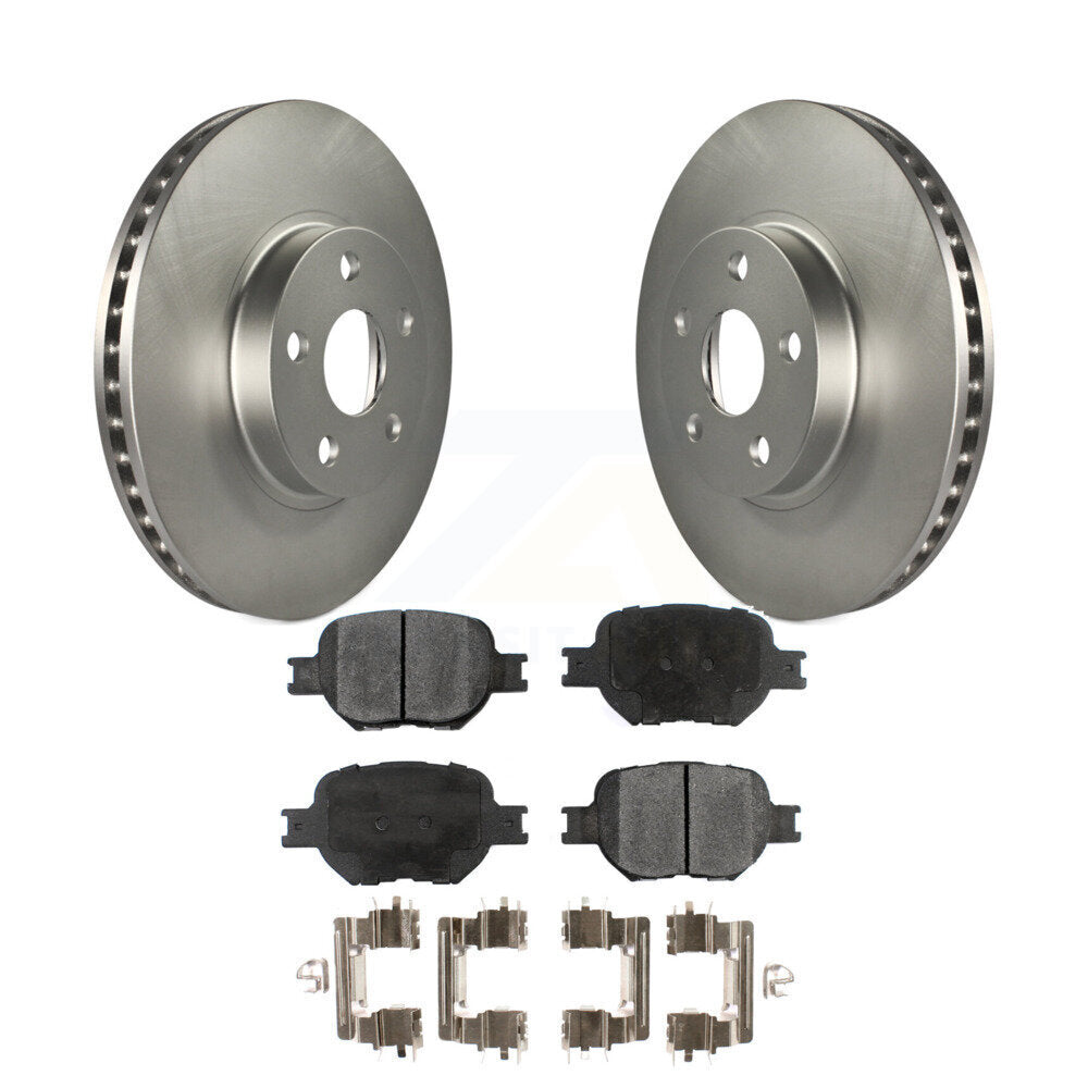 Front Coated Disc Brake Rotors And Ceramic Pads Kit For Scion tC Toyota Celica